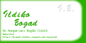 ildiko bogad business card